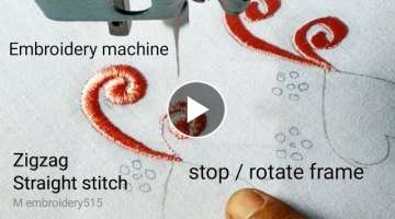 How to Zigzag / Straight stitch Embroidery / Machine embroidery