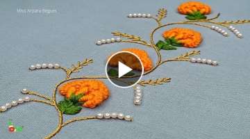 Traditional work with beautiful embroidery / Hand Embroidery sewing tutorial