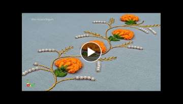 Traditional work with beautiful embroidery / Hand Embroidery sewing tutorial