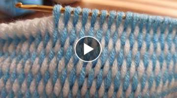 Super Easy Tunisian Knitting / Tunisian Work Gorgeous Knitting Pattern