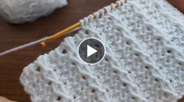 Very easy, very eye-catching, Tunisian weave of knitting patterns