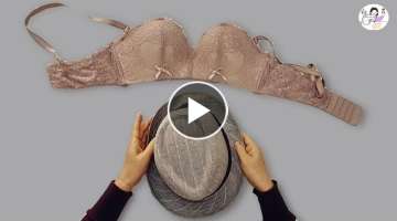 Don't throw away and recycle old bras and hats like this