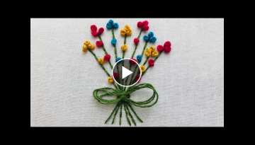 Mini Bouquet Embroidery - Embroidery For Baby Cloth
