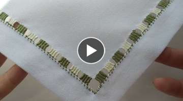 Вишивка мережки| Обробка краю| Hand embroidery / Knitting embroidery Edg...
