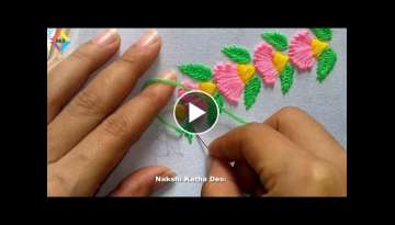Hand embroidery / Border design / nakshi katha design