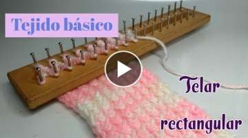 Basic weaving on a rectangular loom / Cross-stitch - beginners