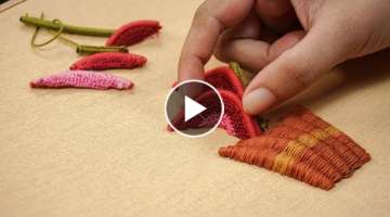 New Puffy Stitch Idea / Amazing Hand Embroidered 3D Art
