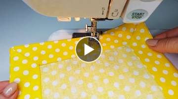 The easiest and most intuitive way to sew corners / napkin, tablecloth, curtains