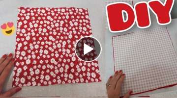 Piece made up of two squares / Great inexpensive gift idea / Sewing for beginners