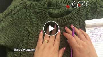 Knitting Measurement of L Size Gents Full Sweater / Hindi Bunai naap Video