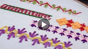 Hand Embroidery Borders for Beginners / Basic Embroidery Stitches