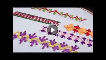 Hand Embroidery Borders for Beginners / Basic Embroidery Stitches