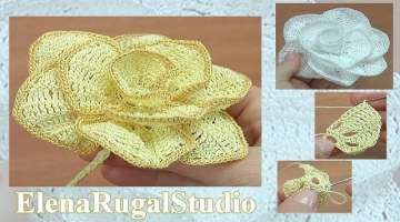 3D Crochet Flower for Decor Tutorial