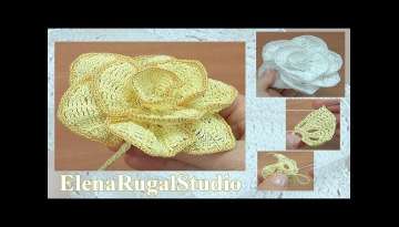 3D Crochet Flower for Decor Tutorial