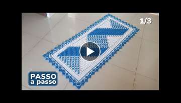 3D Popcorn Stitch Carpet / 3D Crochet Fillet Carpet - Part 1/3