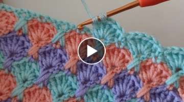Super Easy crochet baby blanket pattern for beginners / Trends 3D Crochet Blanket Knitting Patter...