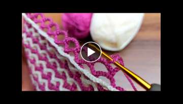 Crochet chain knitting pattern / Tığ işi zincirli şahane örgü modeli