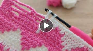 Super easy crochet knitting pattern / Very easy and very eye-catching crochet knitting pattern
