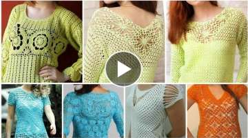 Latest designer cotton yarn / cute crochet doily / napkin - modern girls lace pattern top blouse