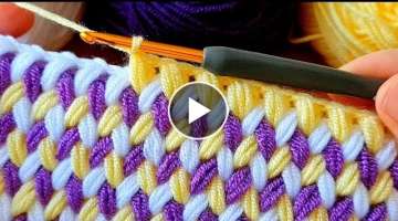 Very Easy Super Knit Crochet Knitting Pattern for Baby Blanket / Vest / Bag
