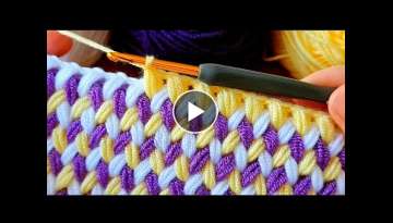 Very Easy Super Knit Crochet Knitting Pattern for Baby Blanket / Vest / Bag