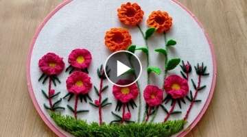 Purslane Little Garden Hand Embroidery / Woven Picot / Cast on Stitch / Beginners Tutorial