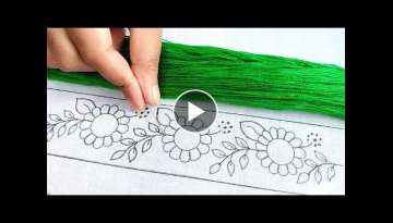 Easy Hand Embroidery Border Designs, Basic Hand Embroidery Stitches Suitable for Border Design