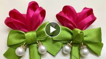 DIY Ribbon Flowers - How to Make a Ribbon Rose Bow Boutonniere Corsage