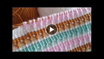 How to crochet knitting - Muhteşem Tunus işi efsane Örgü battaniye / hırka / çanta