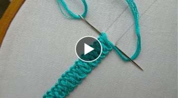 basic hand embroidery / Braid Stitch or Cable Plait Stitch