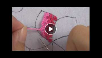 hand embroidery very beautiful macrame stitch flower design for beginners