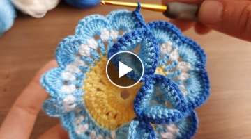 Super Easy 3D Crochet Knitting / Lovely 3D crochet pattern