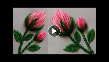 3d Rose flower design Stitch for kurti/dress/kameez/Blouse | New Flower peony bud