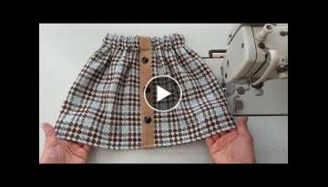 You can sew it, especially for beginners / Cut and sew a skirt with an elastic waistband