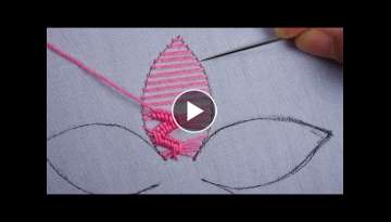 Hand embroidery easy flower design , Modern needle work gorgeous flower making by Rose World
