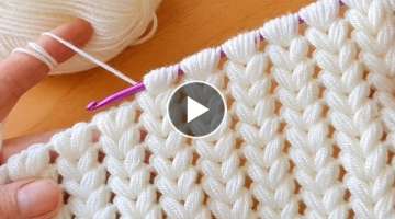 Very Easy Super Tunisian Knitting / crochet baby blanket