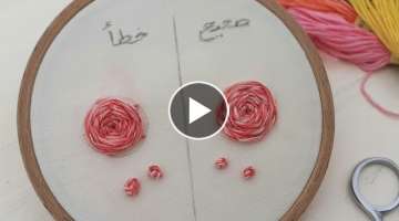 Correct embroidery / flower embroidery method / French stitch embroidery