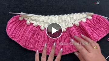 How to Knit Stockinette Ruffles / Ruffles for a Dress or Sweater