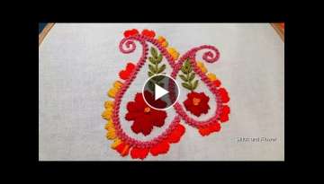 Hand embroidery beautiful design for dress cushion cover pillow cover design