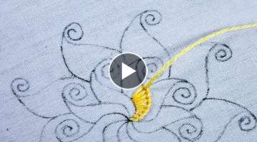 hand embroidery - amazing buttonhole stitch variation gorgeous flower design