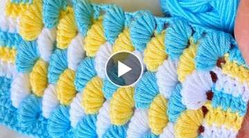 Super Easy Clam Knitting / Crochet Baby Blanket / Knitting Vest Blanket Bag