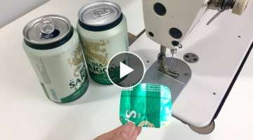 Good sewing tip from beer cans