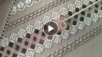 Hardanger Openwork Embroidery / Hand Embroidery