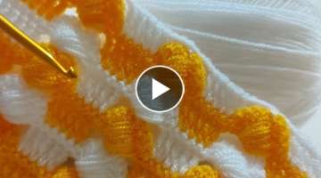 Very easy crochet baby blanket from fiber yarn knitting pattern / knitting blanket patterns
