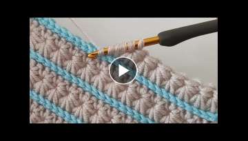 Trend 3D Crochet Blanket Knitting Pattern / Super Easy Crochet Baby Blanket Pattern for Beginners