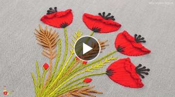 Easy Design for Pillow Cover / Very Easy Flower Embroidery Design / Cushion Cover Decor Idea