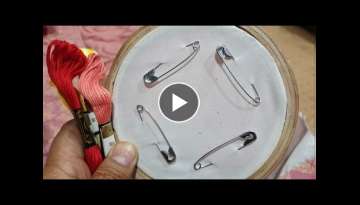 4 safety pin 2020 amazing flower trick hand embroidery