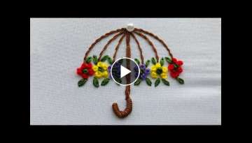 Hand Embroidery / Umbrella Embroidery / Embroidery For Babay Clothes / Beginners Embroidery