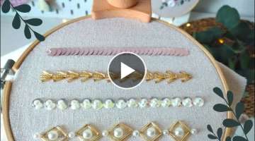 Bead Embroidery / Basic Stitches / Beginner Hand Embroidery Tutorial