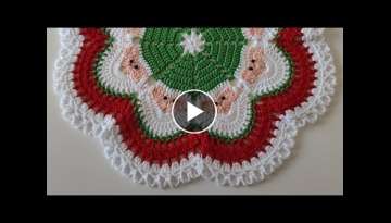 How to Knit a Christmas Placemat / Easy Crochet Placemats for Beginners